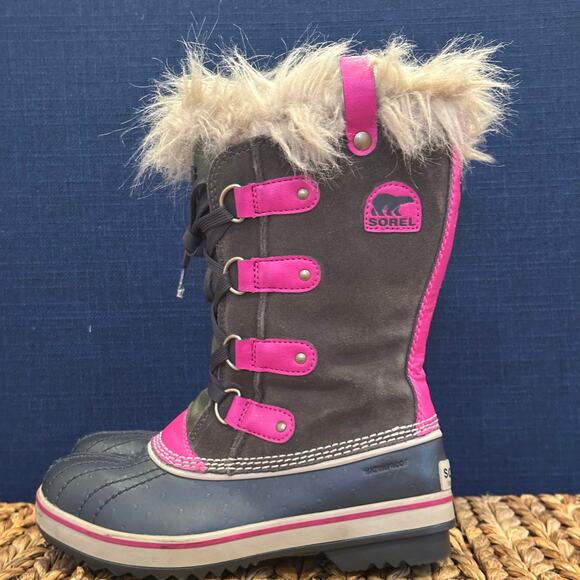 Sorel Joan of Arctic Youth 3 Waterproof Winter Snow Boots Faux Fur Trim - Picture 4 of 8
